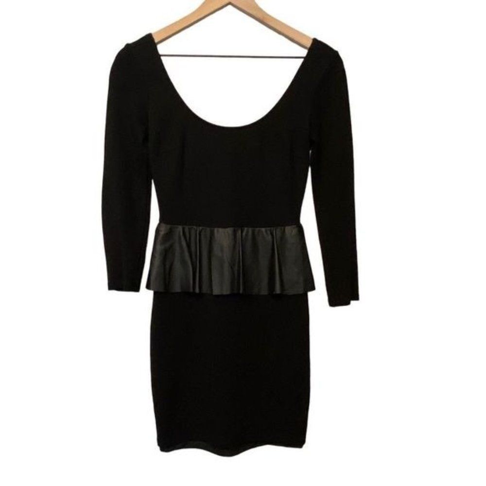 Zara Trafaluc Collection Small Black Peplum Cocktail Dress S